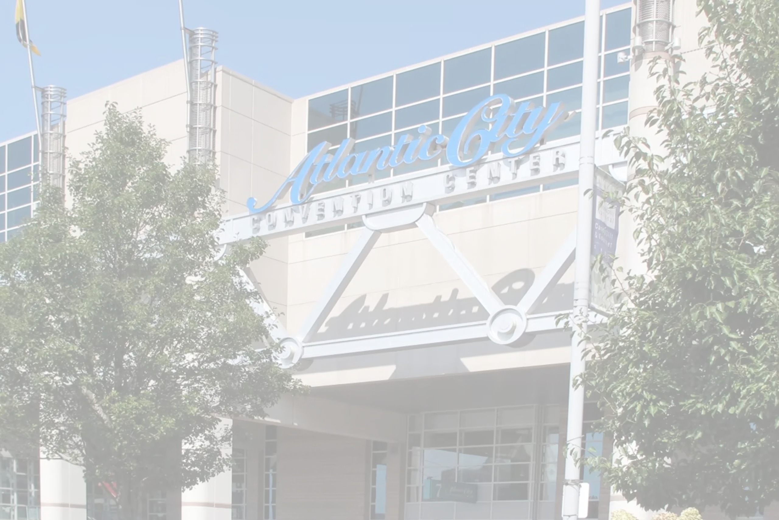 Atlantic City Convention Center entrance with signature signage, where Smart City Networks provides technology services.